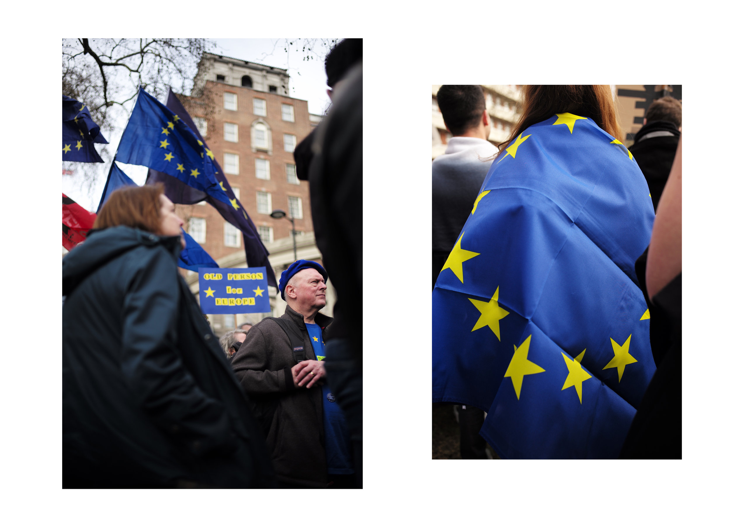 The People's Vote march, London — photograph by Tristan Bejawn