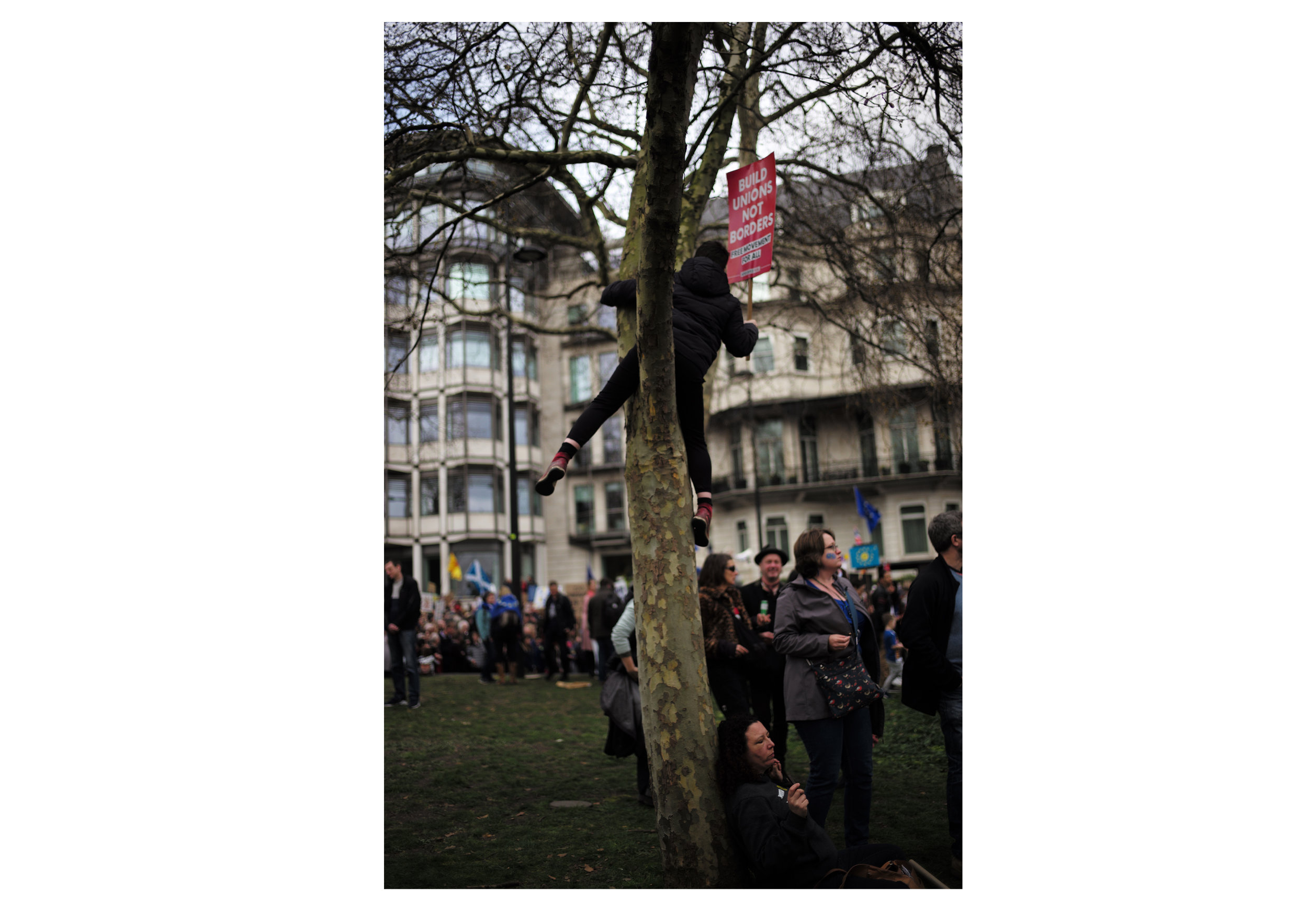 The People's Vote march, London — photograph by Tristan Bejawn