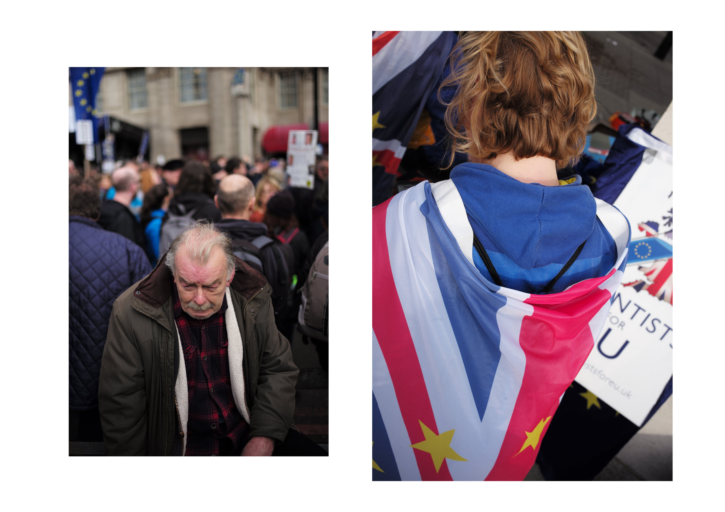 The People's Vote march, London — photograph by Tristan Bejawn