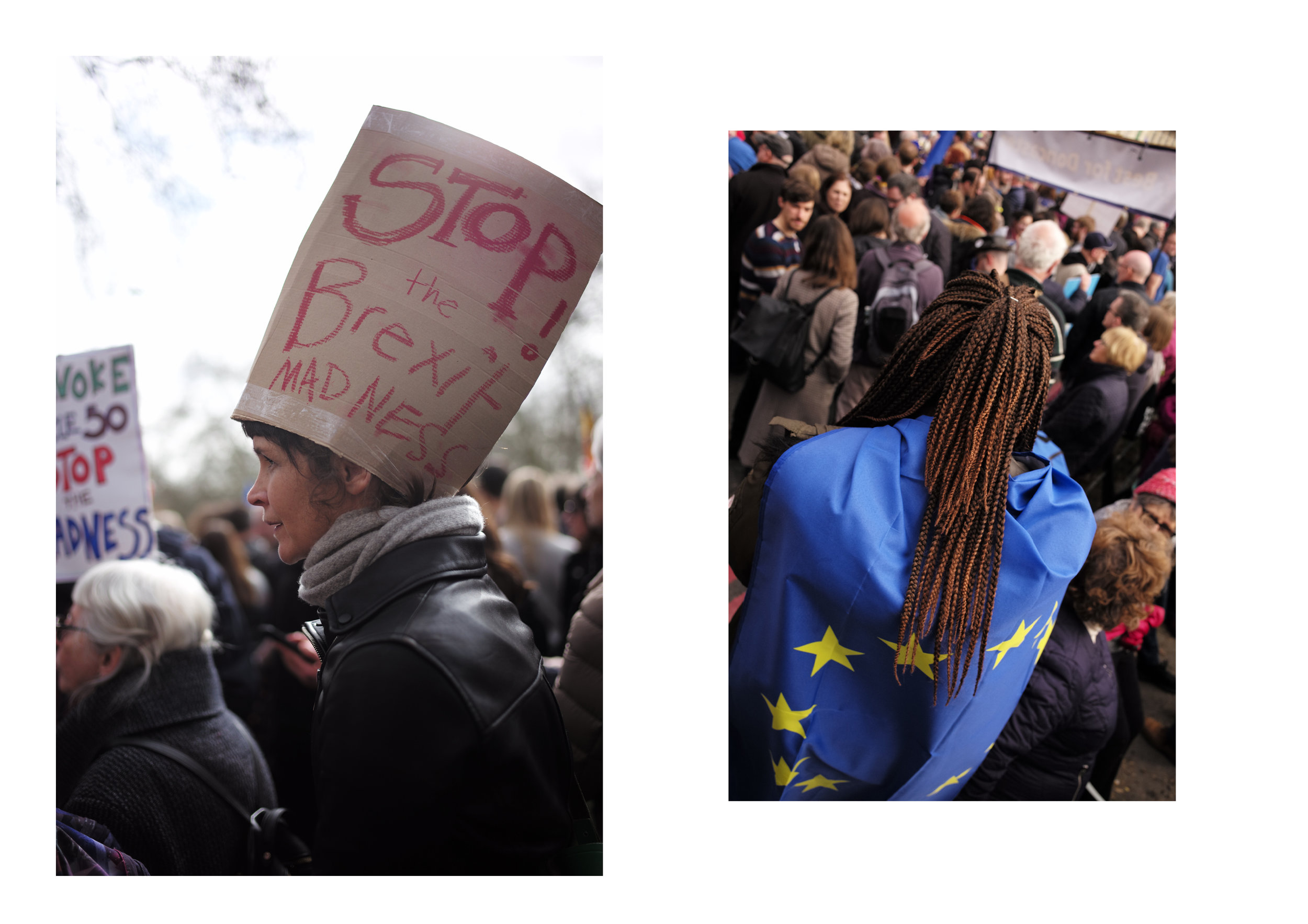 The People's Vote march, London — photograph by Tristan Bejawn