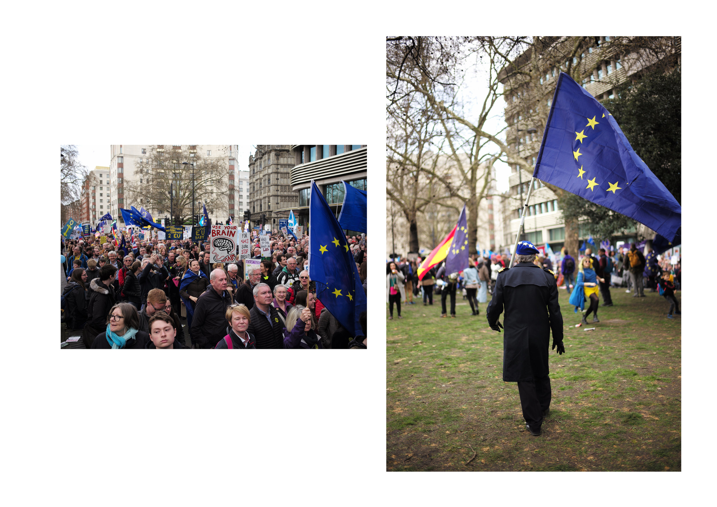 The People's Vote march, London — photograph by Tristan Bejawn